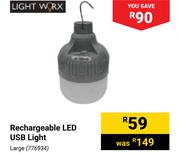 Lightworx Rechargeable LED USB Light Large