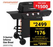 Megamaster 3 Burner Inferno Gas Braai