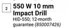 Ryobi 550W 10mm Impact Drill-Each