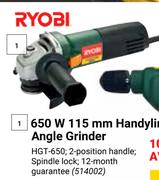 Ryobi 650W 115mm Handyline Angle Grinder-Each