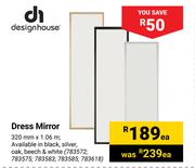 Designhouse Dress Mirror-320mm X 1.06m Each