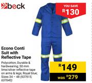 Beck Econo Conti Suit With Reflective Tape