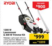 Ryobi 1200W Lawnmower & 300W Trimmer Kit