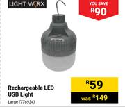 0Lightworx Rechargeable LED USB Light Large