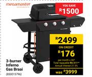 Campmaster 3 Burner Inferno Gas Braai