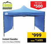 Campmaster Instant Gazebo Navy 3m x 3m