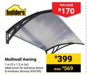 Builders Multiwall Awning 1m (l) x 1.2m (w)