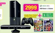XBOX 360 4GB Kinect + 2 Games - Each