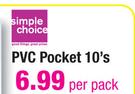 Simple Choice PVC Pocket-10's Per Pack