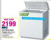 KIC 210L White Chest Freezer KCG 210 1