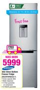 Samsung 303L Silver Bottom Freezer Fridge RB29FWRNDSA F