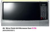 Samsung 40L Mirror Finish Grill Microwave Oven MG402MADXBB F