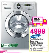 Samsung 7kg Metallic Silver Front Load Washing Machine WF1702WEU XFA