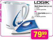 Logik Multi Steam Iron LSI200 Or 1.7L Auto Kettle RS6111-Each
