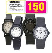 Casio Gents or Ladies Analogue Watches-Each