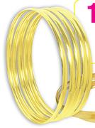6mm 9ct Gold 'C' Shaped Bangles Each