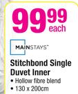 Mainstays Stitchbond Single Duvet Inner Each