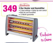 Sunbeam 3 Bar Heater And Humidifier 