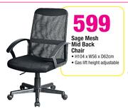 Sage Mesh Mid Back Chair-Each