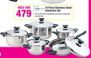 Mainstays 10 Piece Stainless Steel Cookware Set-Per set