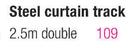 Decorland 2.5m Double Steel Curtain Track