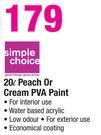 Simple Choice 20L Peach Or Cream PVA Paint