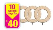 Decorland Wooden Rings-10's