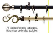 Decorland 25mm Aluminium Curtain Rods(Bronze And Brushed Bronze)-Ball Finial