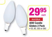Eurolux 40W Candle Globes 2 Pack-Each