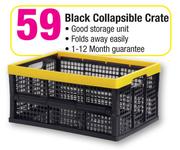 Black Collapsible Crate
