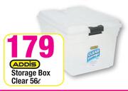 Addis 56L Storage Box Clear 