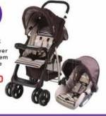 Bounce Silver Travel System Brown/Blue Stripes