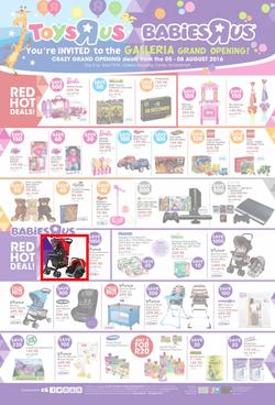 Toys R Us (05 Aug - 08 Aug 2016), page 1