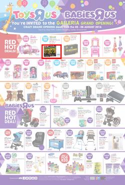 Toys R Us (05 Aug - 08 Aug 2016), page 1