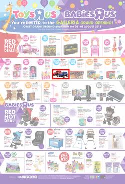 Toys R Us (05 Aug - 08 Aug 2016), page 1
