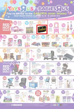 Toys R Us (05 Aug - 08 Aug 2016), page 1