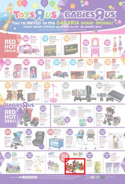 Toys R Us (05 Aug - 08 Aug 2016), page 1