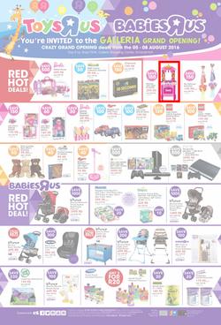Toys R Us (05 Aug - 08 Aug 2016), page 1