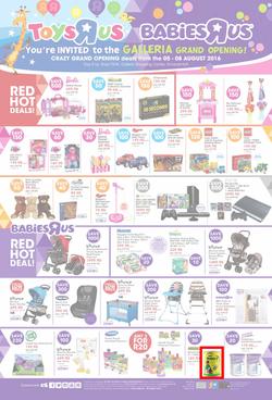 Toys R Us (05 Aug - 08 Aug 2016), page 1
