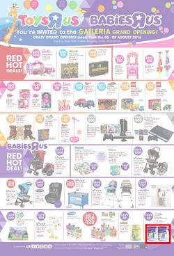 Toys R Us (05 Aug - 08 Aug 2016), page 1