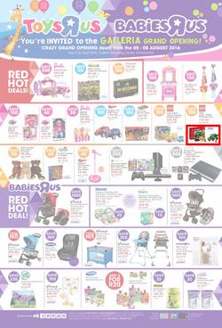 Toys R Us (05 Aug - 08 Aug 2016), page 1