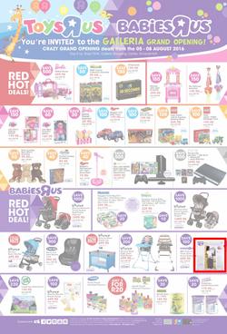 Toys R Us (05 Aug - 08 Aug 2016), page 1