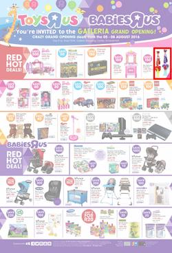 Toys R Us (05 Aug - 08 Aug 2016), page 1
