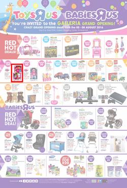 Toys R Us (05 Aug - 08 Aug 2016), page 1