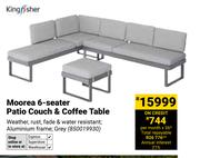 King Fisher Moorea 6 Seater Patio Couch & Coffee Table