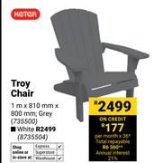 Keter Troy Chair (White)-1m x 810mm x 800mm