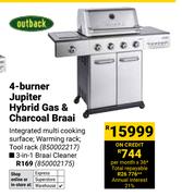 Outback 4 Burner Jupiter Hybrid Gas & Charcoal Braai