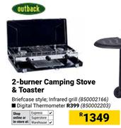 Outback 2 Burner Camping Stove & Toaster