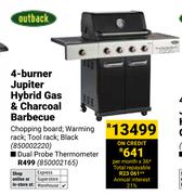 Outback 4 Burner Jupiter Hybrid Gas & Charcoal Barbeque
