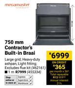 Megamaster 1m Contractor's Built In Braai